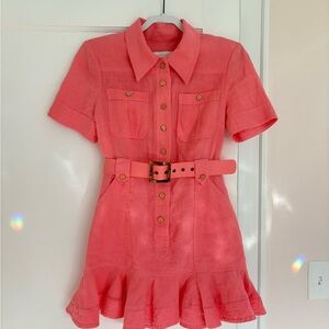 Zimmermann Coral Shirt Dress